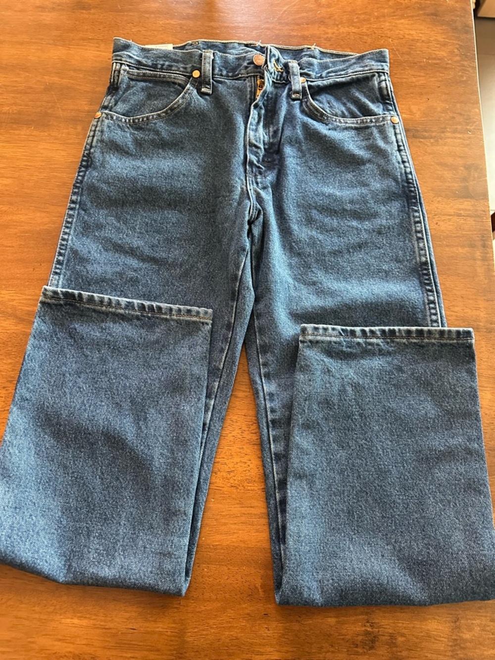 Wrangler Men’s Bootcut Jeans — Dark Blue Denim NWT - Picture 4 of 5